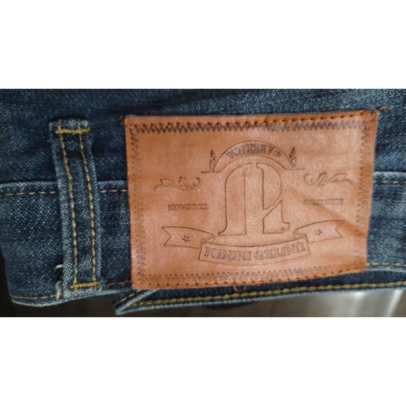 Men's United Denim Of America Distressed Relaxed Straight Leg Jeans Size 38x30 - Picture 7 of 7